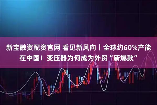 新宝融资配资官网 看见新风向丨全球约60%产能在中国！变压器为何成为外贸“新爆款”
